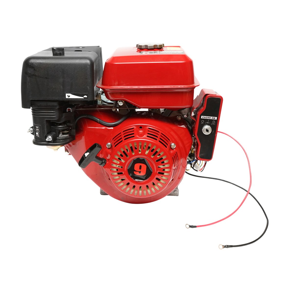 Motor pe benzina 9CP, 4 timpi, ax cu pana 25mm cu baterie 12V/17Ah pornire cheie/sfoara Breckner Germany